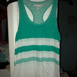 Teal Stripe American Eagle Racerback tank